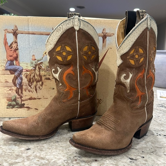 Vintage Justin Western Boots - size 6.5 - Picture 3 of 6